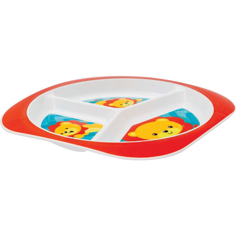 Prato Bebê Infantil Com Divisórias  Leão - Buba
