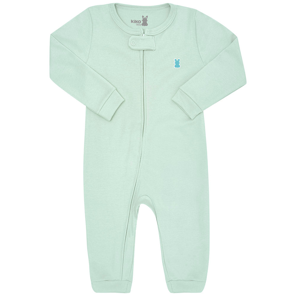 Macacão Longo Bebê Em Suedine C/ Zíper - Kiko Baby