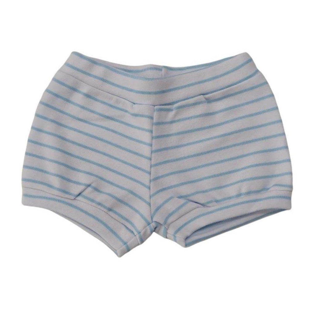 Short Suedine Branco Listras - Kiko Baby