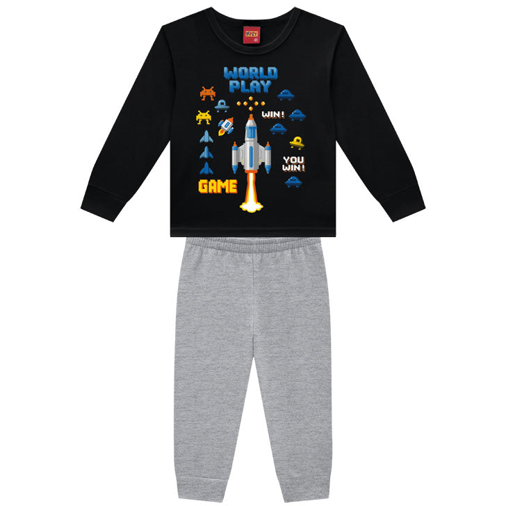 Conjunto Infantil Menino Moletom Peluciado Game - Kyly