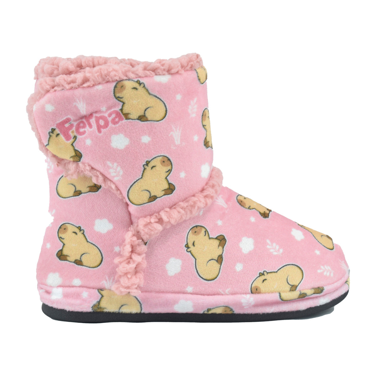 Pantufa Botinha Infantil Capivara Sola Emborrachada - Ferpa
