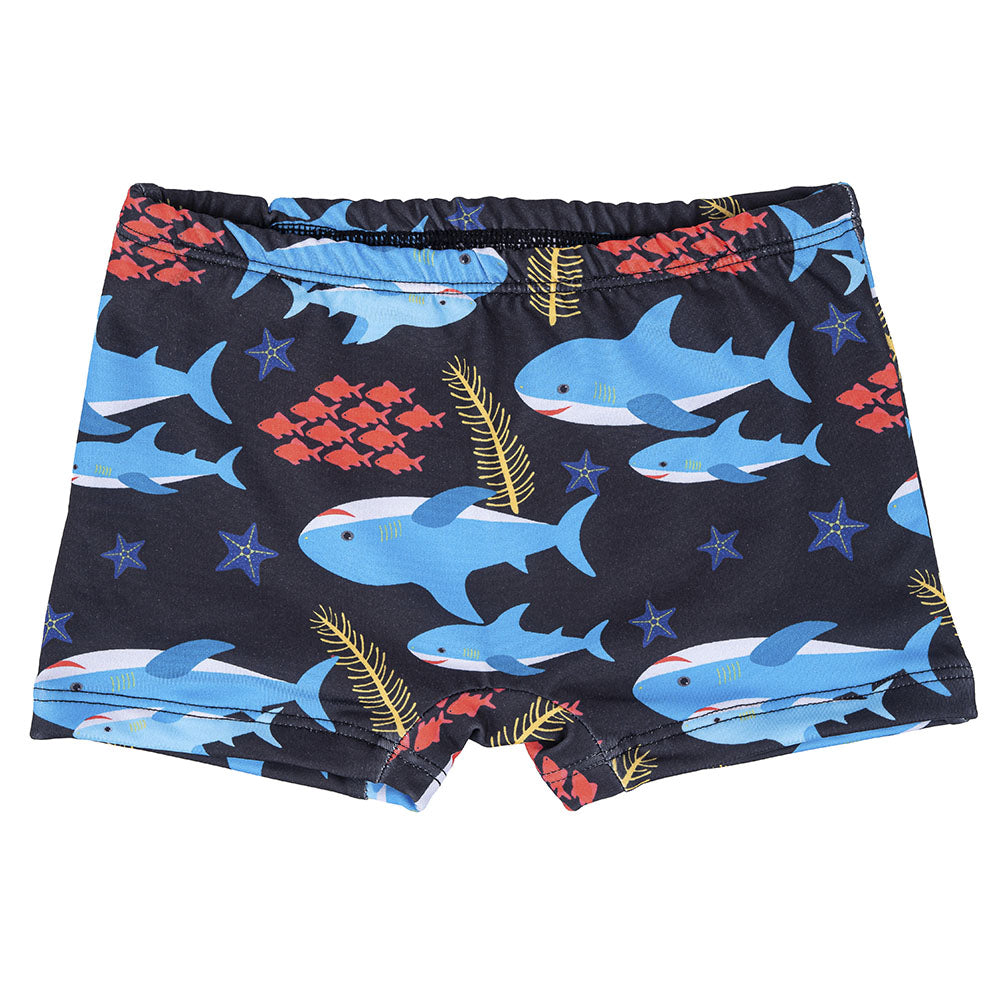 Sunga Boxer Infantil Com Proteção UV 50+ Tubarão - Everly