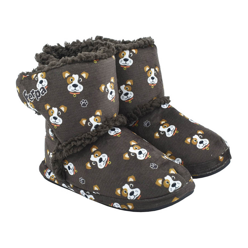Pantufa Botinha Infantil Cachorro Sola Emborrachada - Ferpa