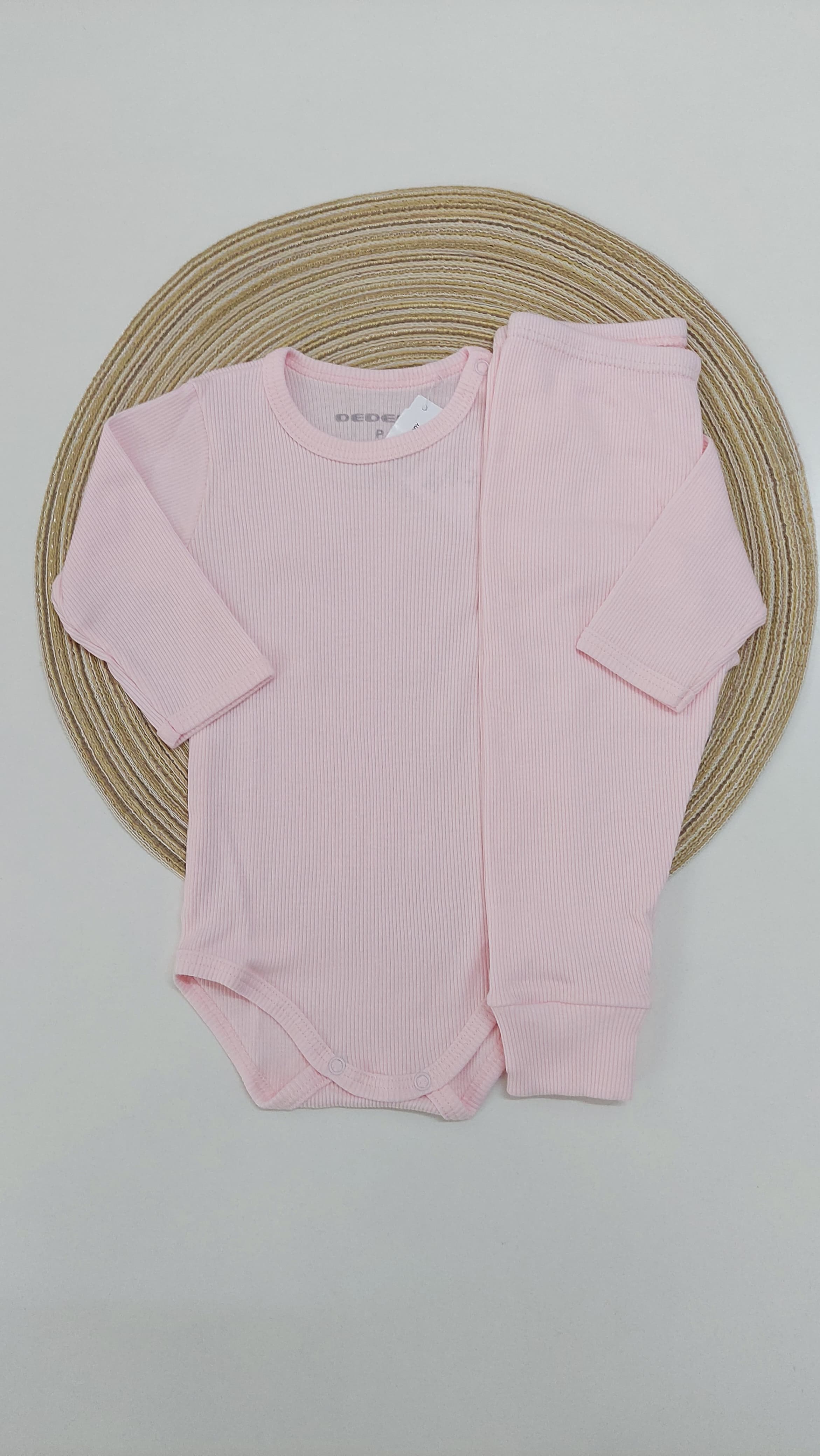 Conjunto Canelado Body e Calça Bebê - Dedeka