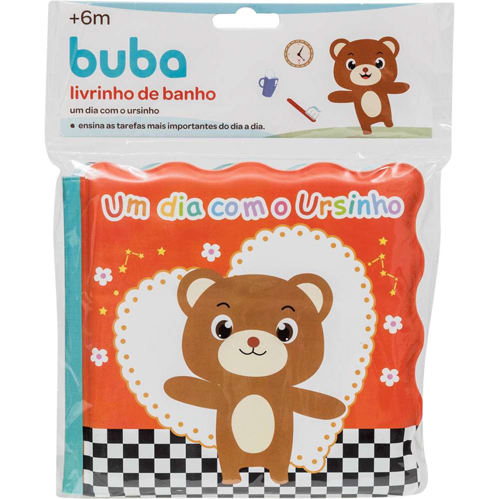 Livro de Banho Bebê Um Dia Com o Ursinho - Buba