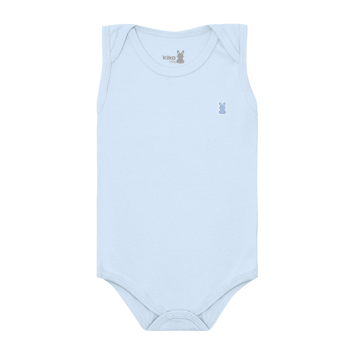 Body Regata Bebê Unissex Timeless Liso Em Suedine - Kiko Baby