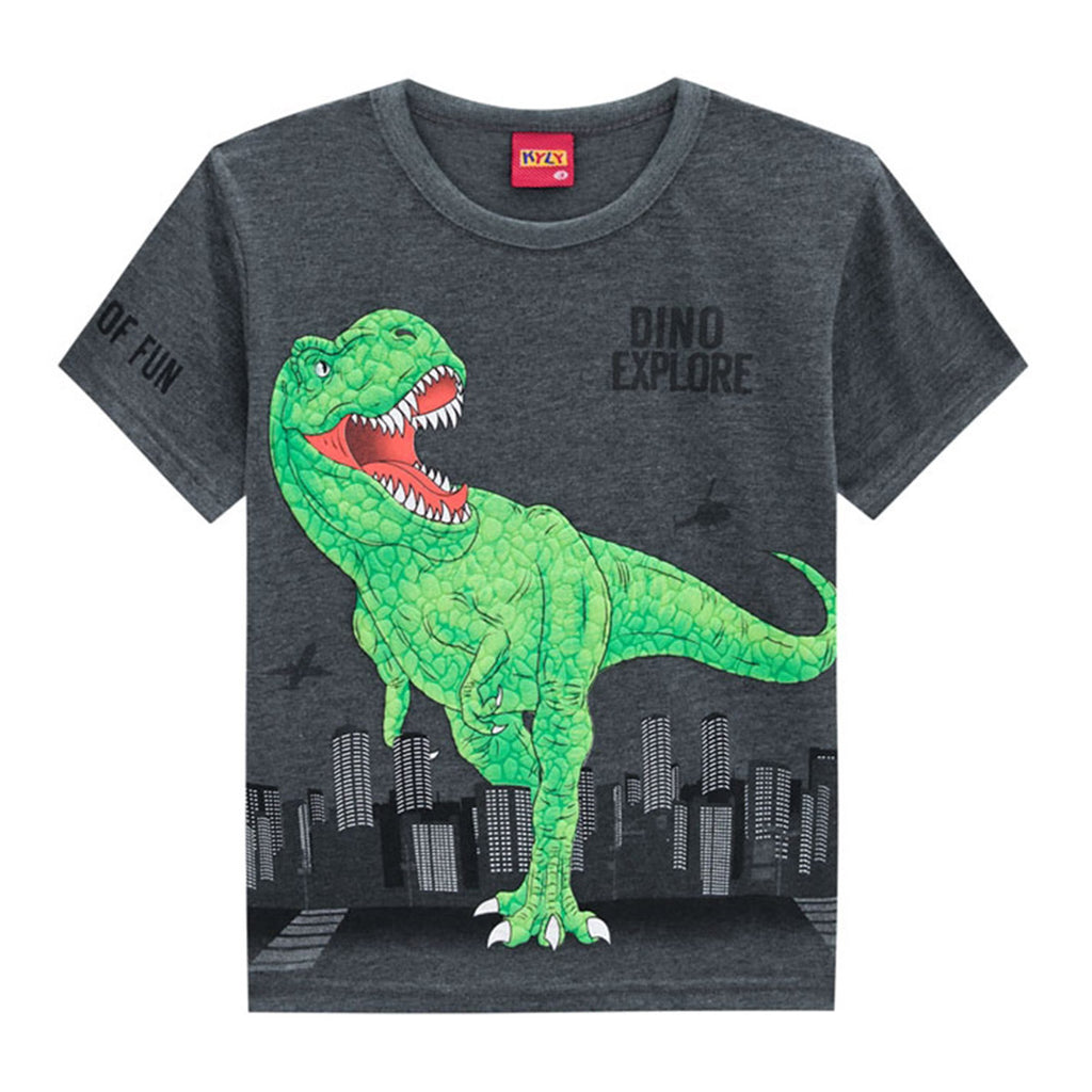 Camiseta Infantil Manga Curta Dino - Kyly