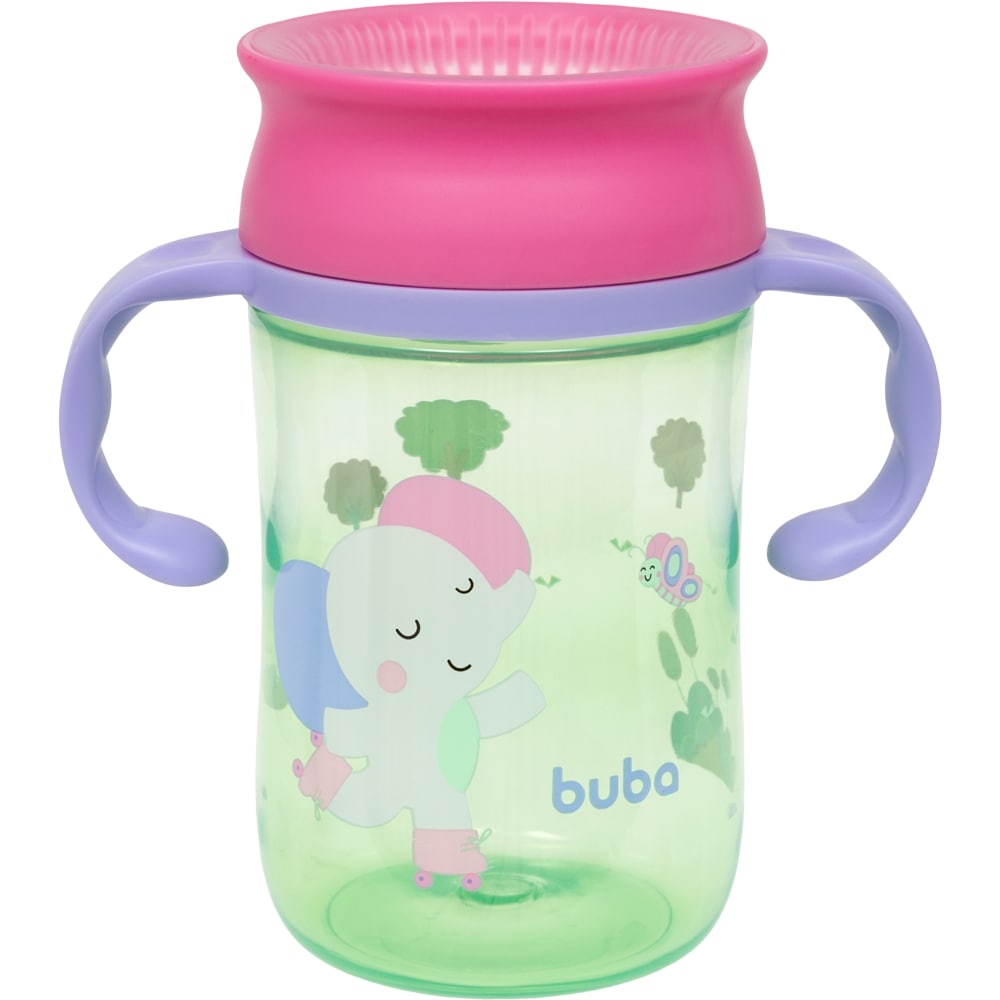 Copo de Transição Antivazamento Bebê 360º Buba Zoo Elefante - Buba