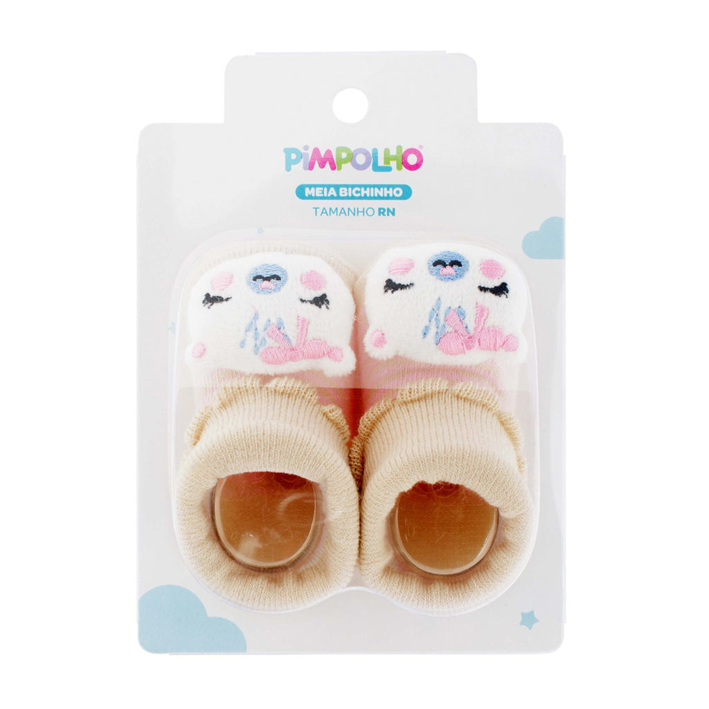 Meia Bichinho Bebê Menina RN Ursinha - Pimpolho