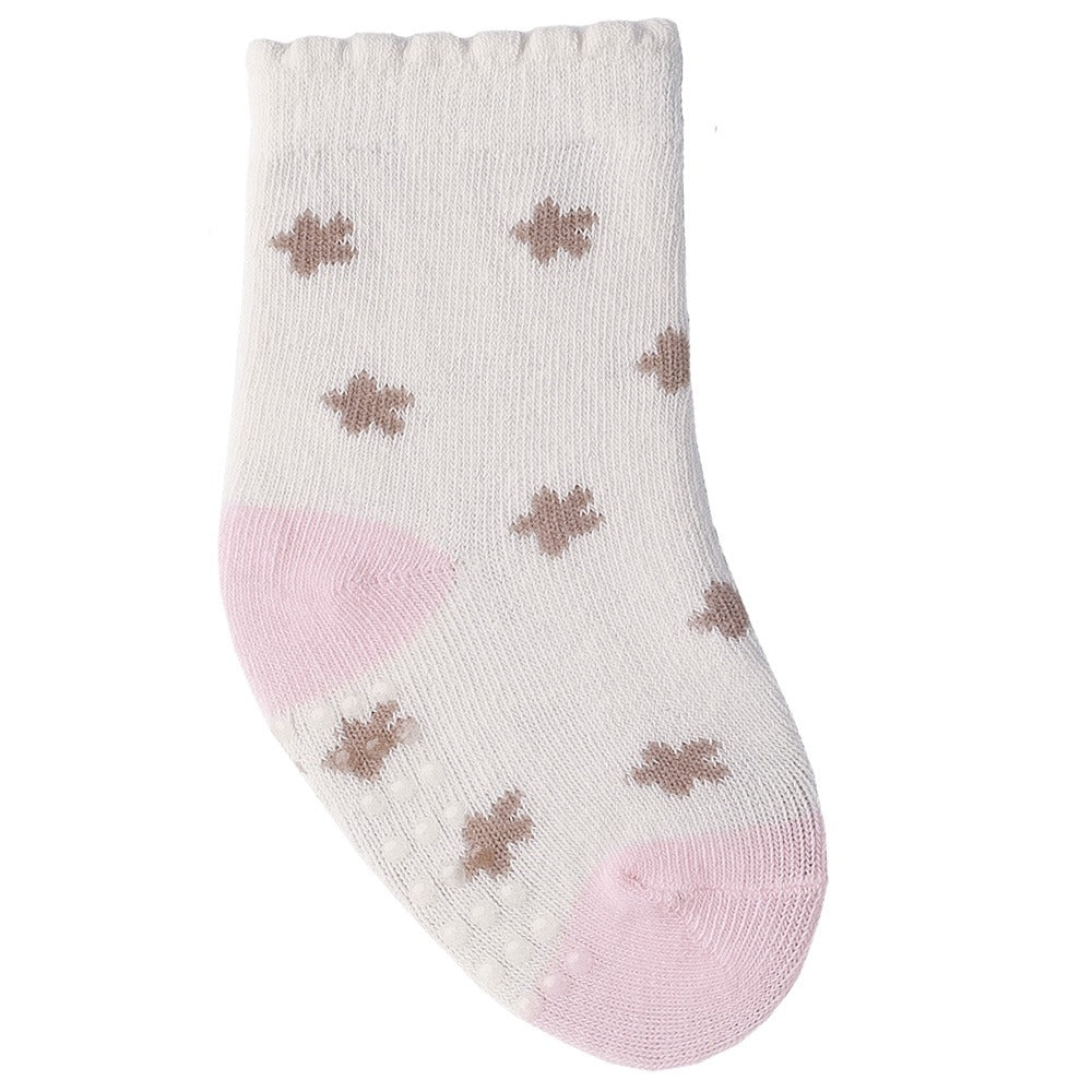 Kit 3 Pares Meia Antiderrapante Menina 16-20 Natureza - Pimpolho