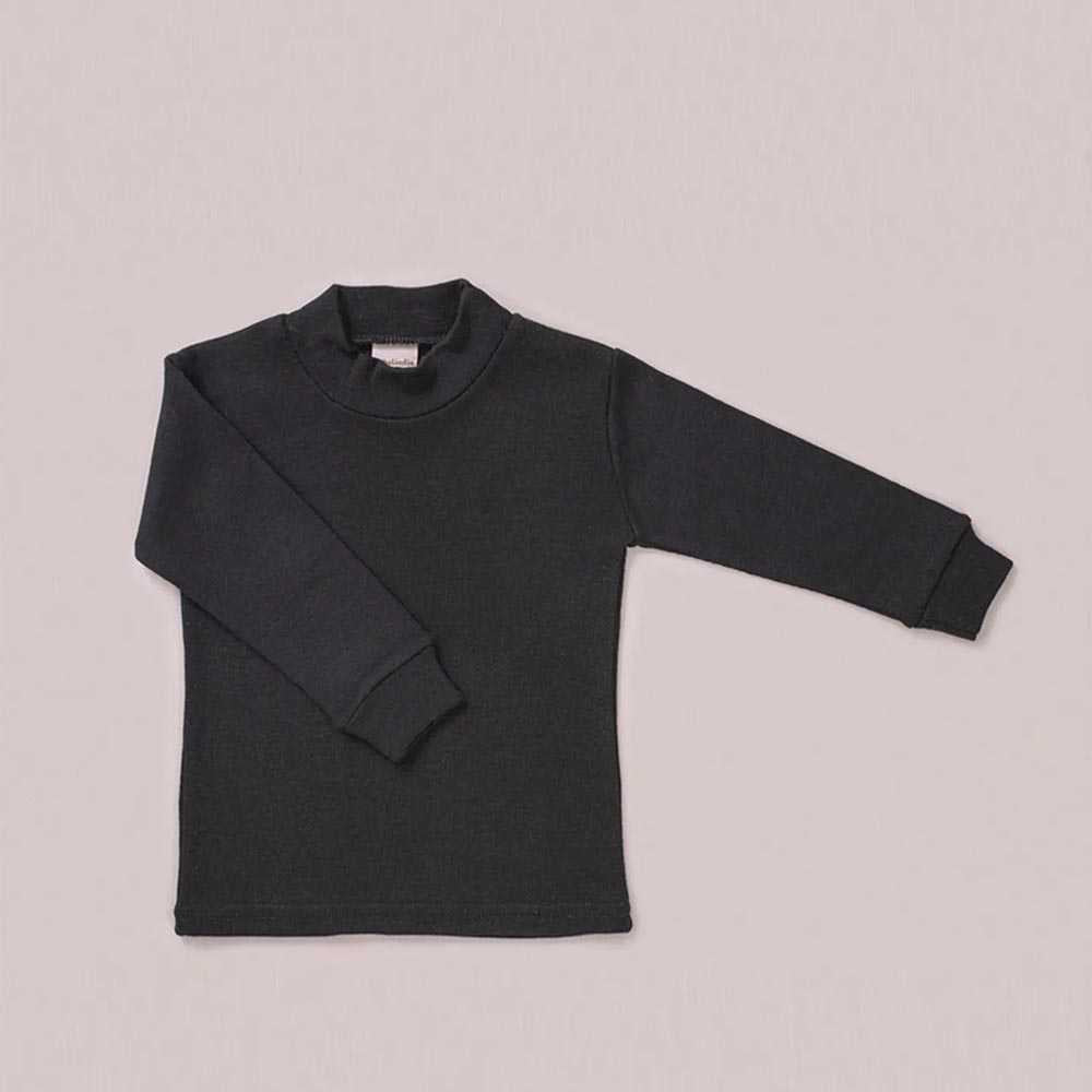 Blusa Básica de Lã Antialérgica Preta - Bebelândia