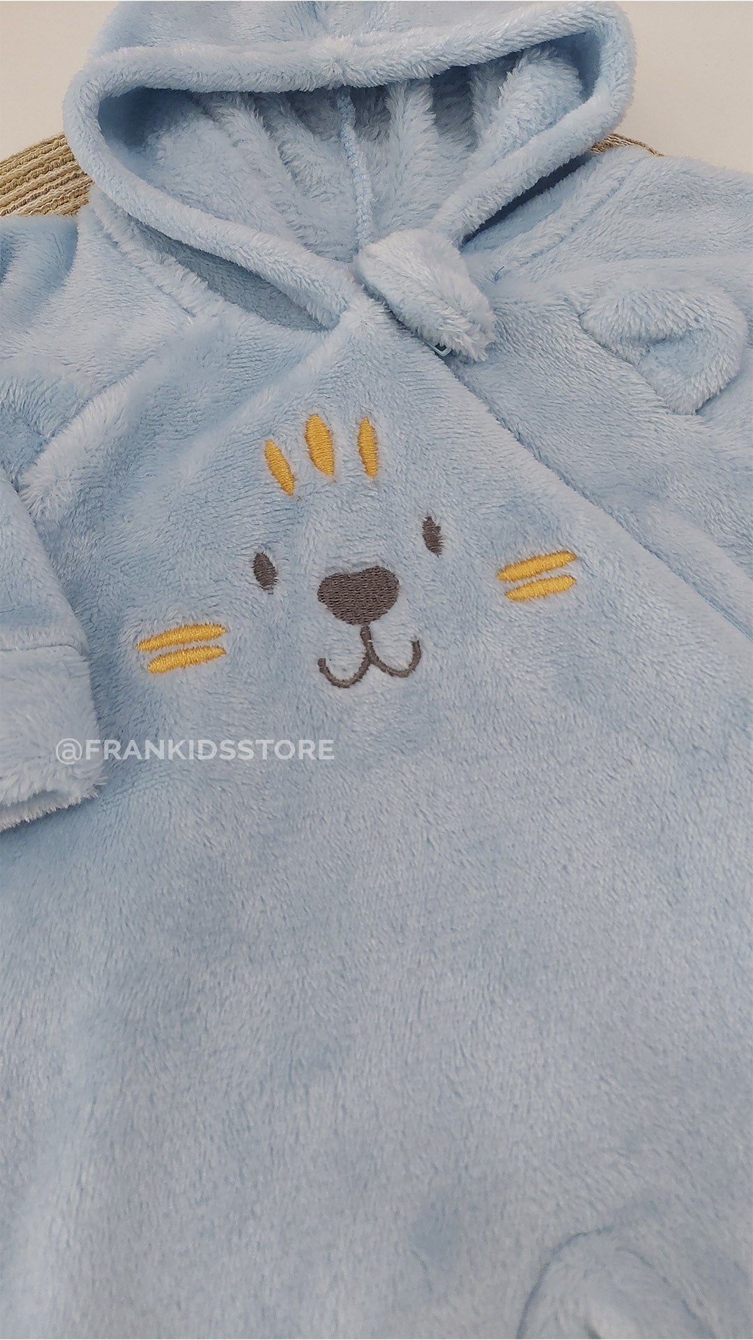 Macacão Bebê Menino em Pelo Fleece Com Capuz - Kiko Baby