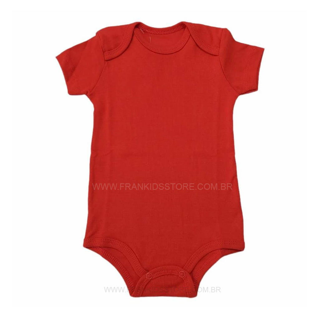 Body Manga Curta Bebê Unissex Liso em Ribana - Have Fun