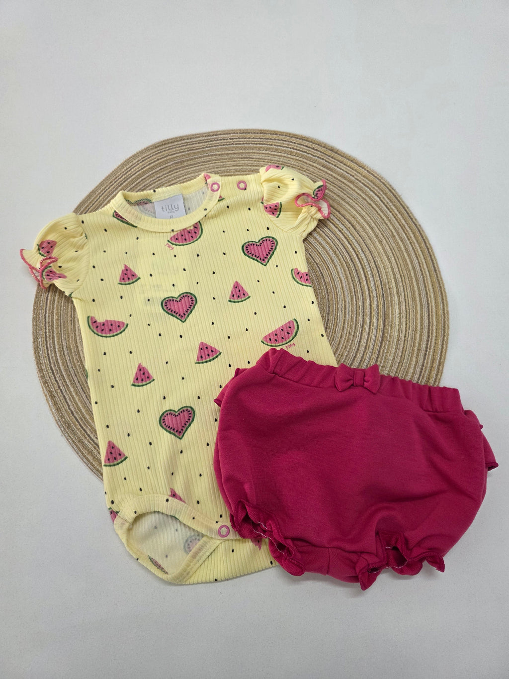 Conjunto Bebê Menina Body e Short Melancia - Tilly Baby