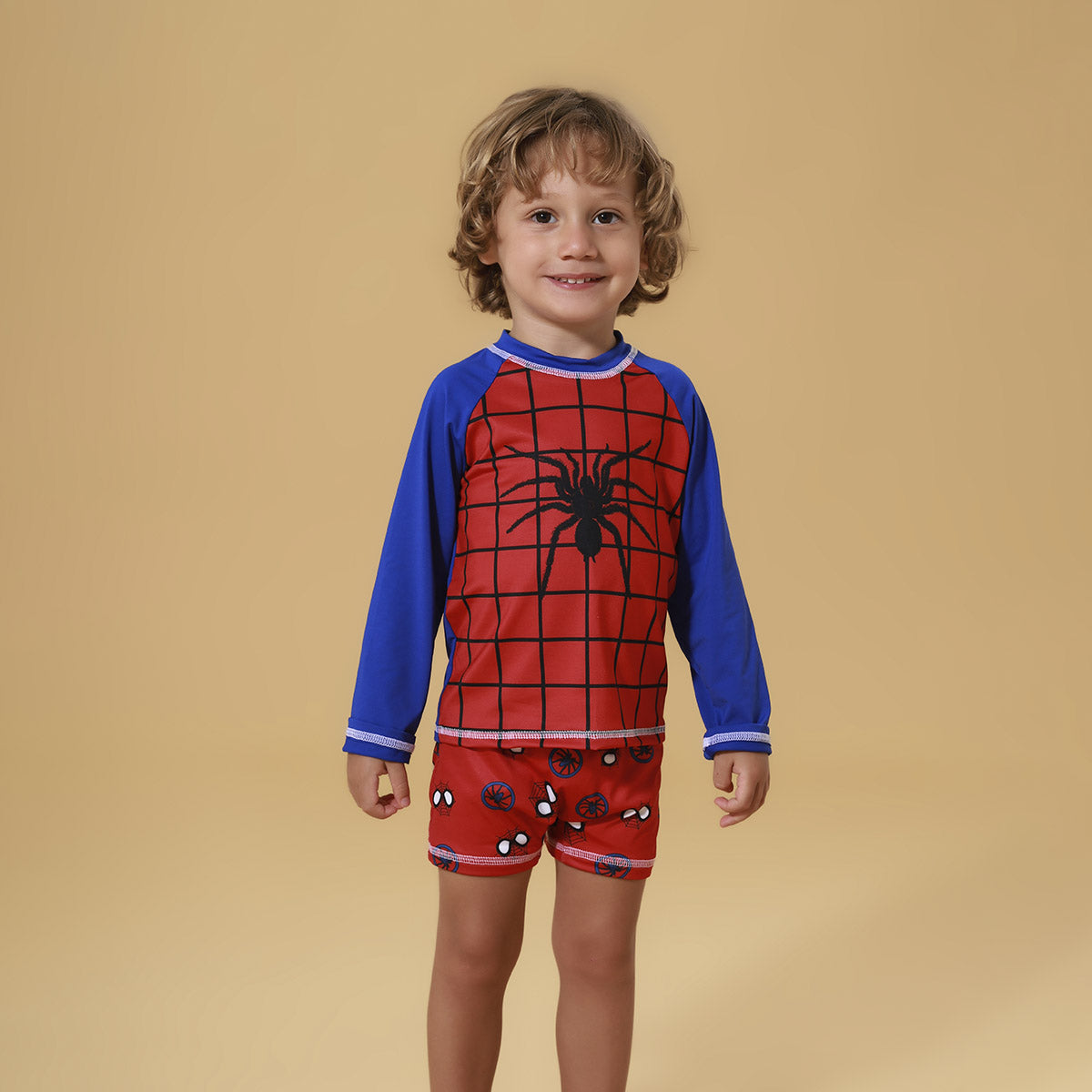 Conjunto Camiseta e Sunga Proteção UV 50+ Aranha - Everly
