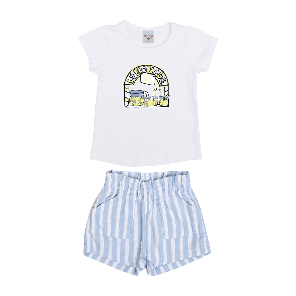 Conjunto Lemonade Blusa Cotton e Shorts Sarja Eco - Have Fun