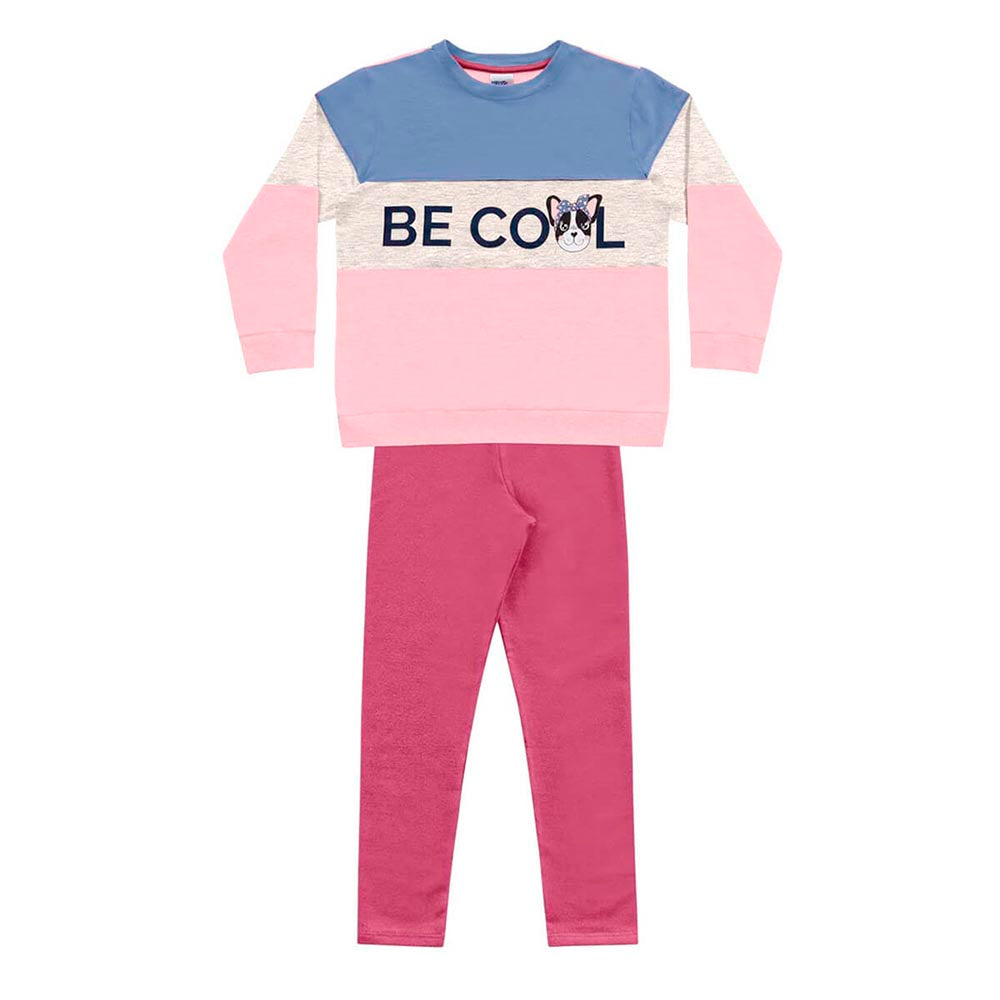 Conjunto Infantil Menina Molecotton Peluciado  - Kiko e Kika