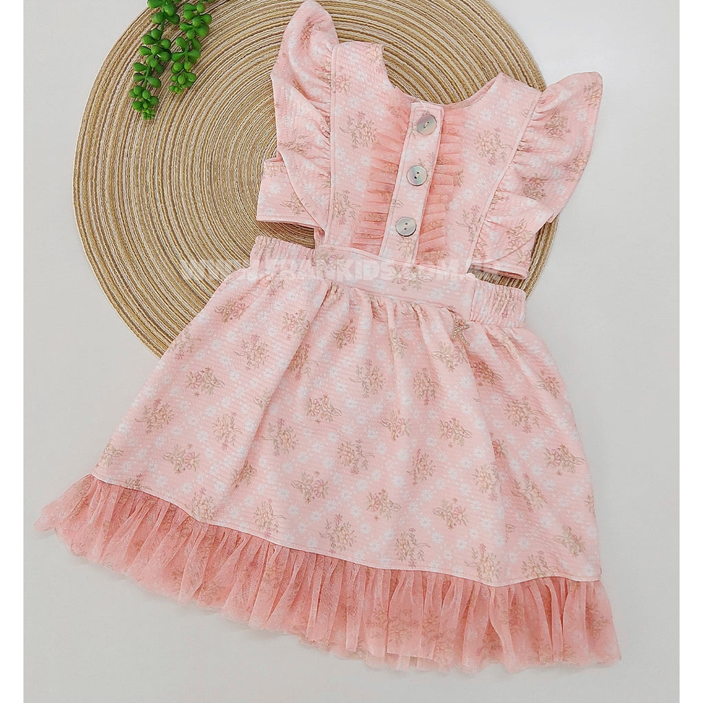 Vestido Infantil em Jacquard Estampado - Kiki Xodó