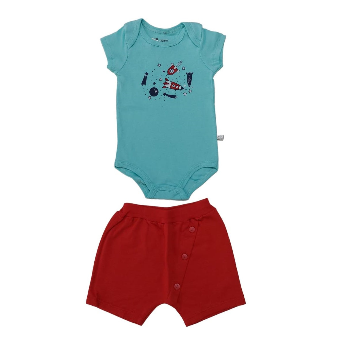 Conjunto Body e Bermuda Bebê Menino Planetas - Have Fun