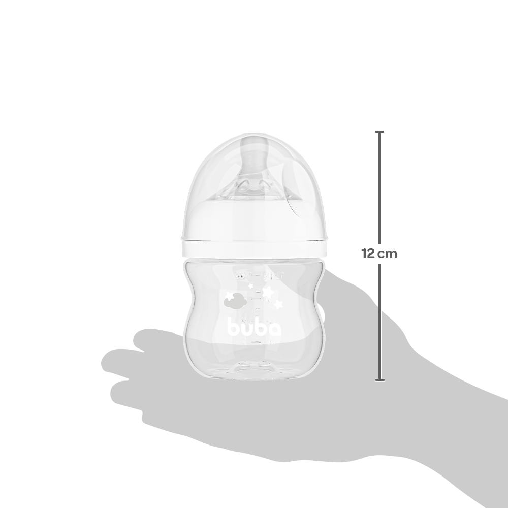 Mamadeira Easy Flow Nuvem Branca 120ml (0+ Meses) - Buba