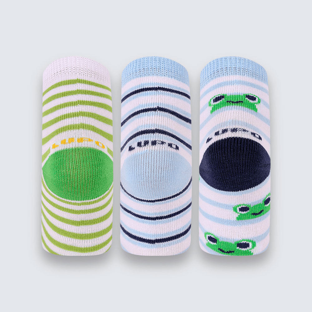 Kit 3 Pares Meia Cano Médio Bebê Menino Sapo - Lupo