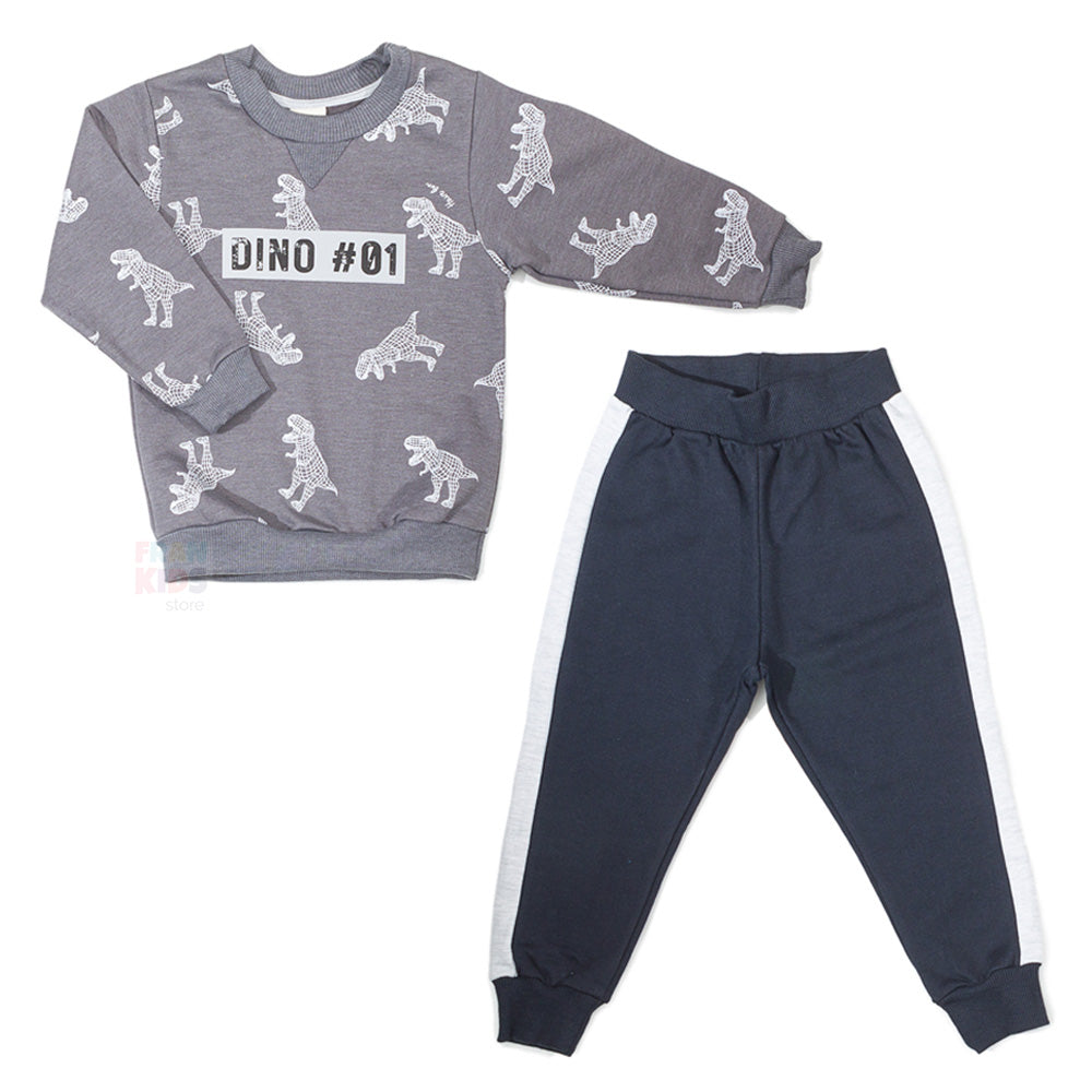 Conjunto infantil Menino Moletom Peluciado Dinos - Have Fun
