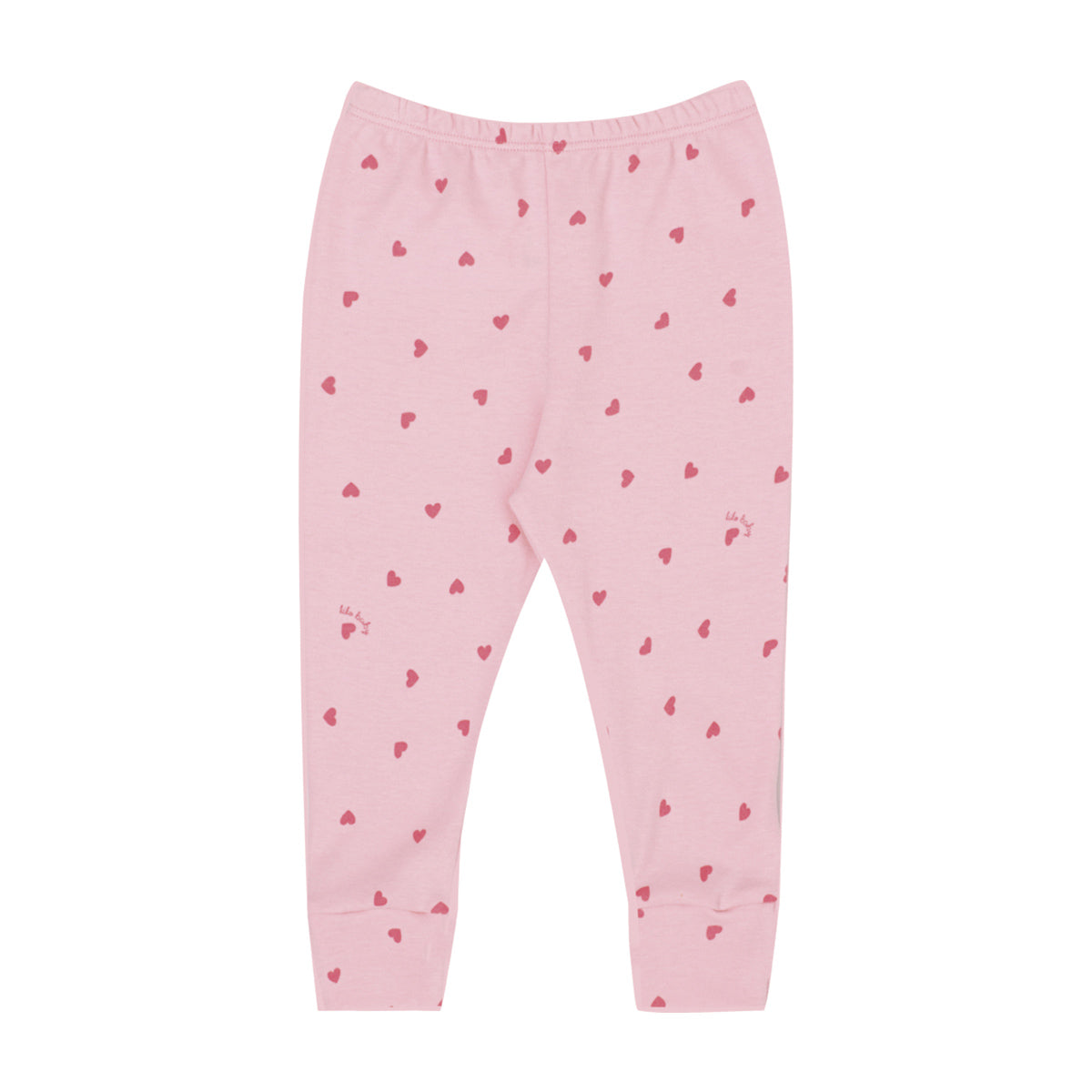 Calça Mijão Vira Pé Bebê Menina Suedine Coração - Kiko Baby