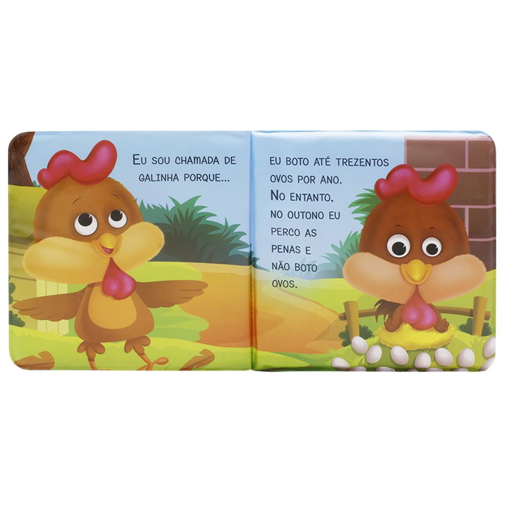 Livro de Banho Amiguinhos Luminosos Galinha - Todolivro