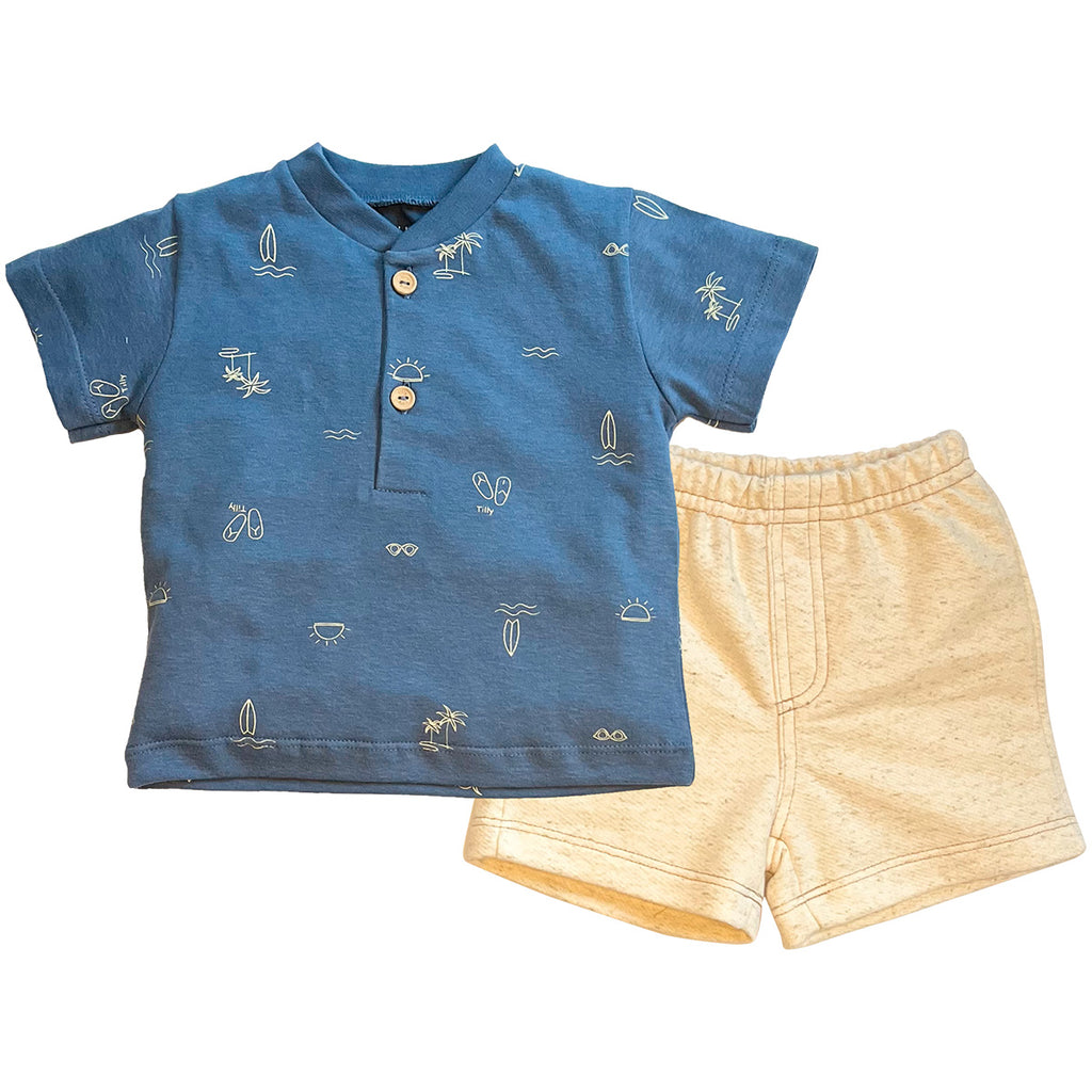 Conjunto Infantil Menino Mini Print Tropical - Tilly Baby