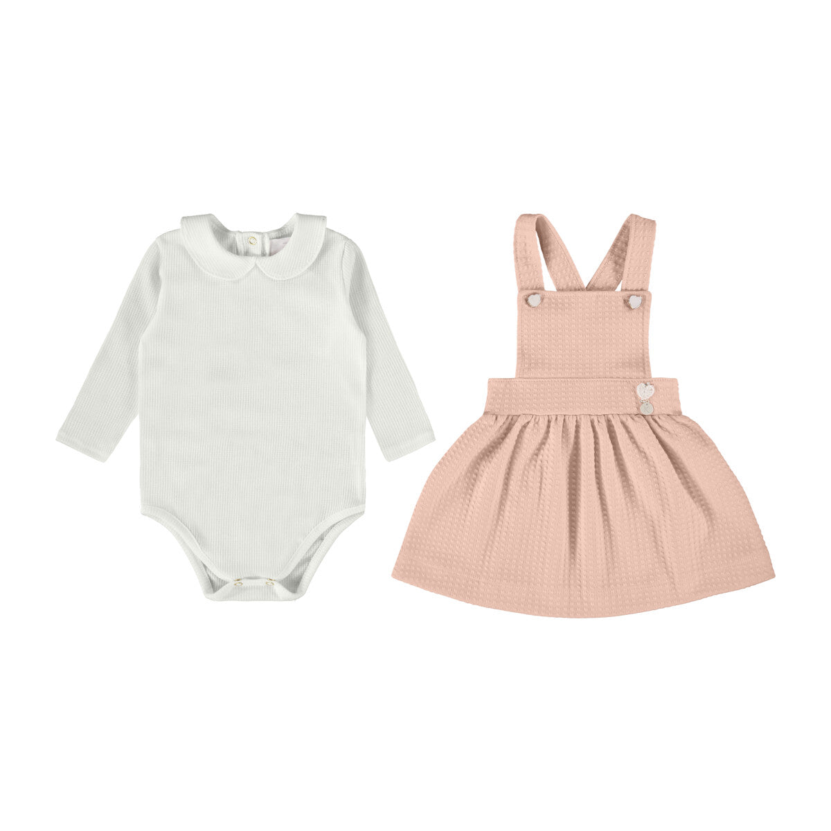 Conjunto Bebê Menina Salopete e Body Longo - Kiki Xodó