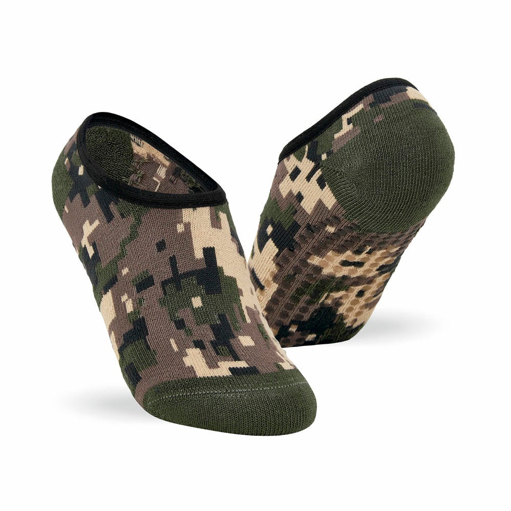 Meia Sapatilha Antiderrapante Infantil Menino Camuflada - Selene