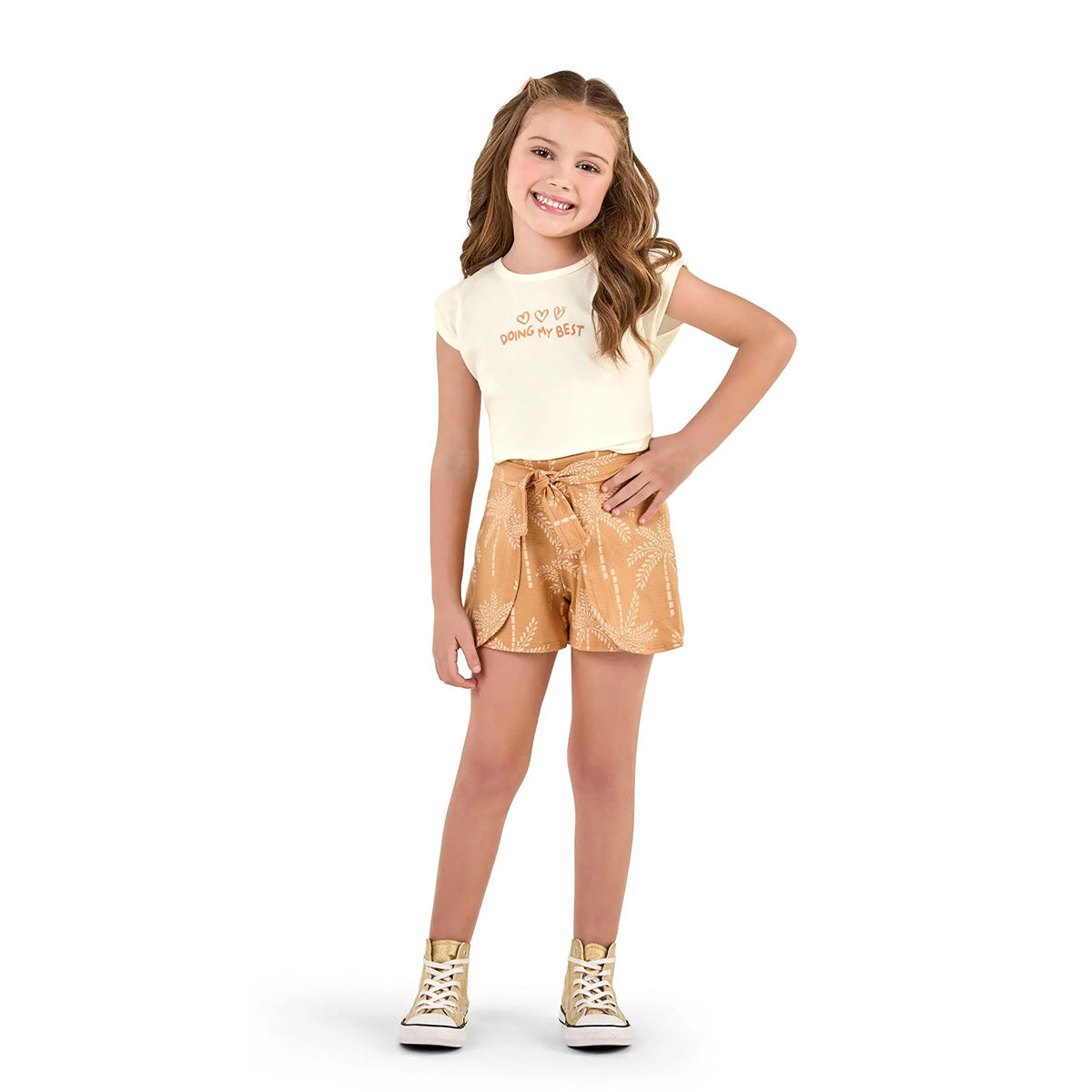 Conjunto Infantil Menina Blusa e Short My Best - Elian