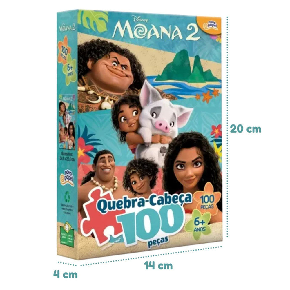 Quebra-Cabeça Disney Moana 2 100 Peças - Toyster