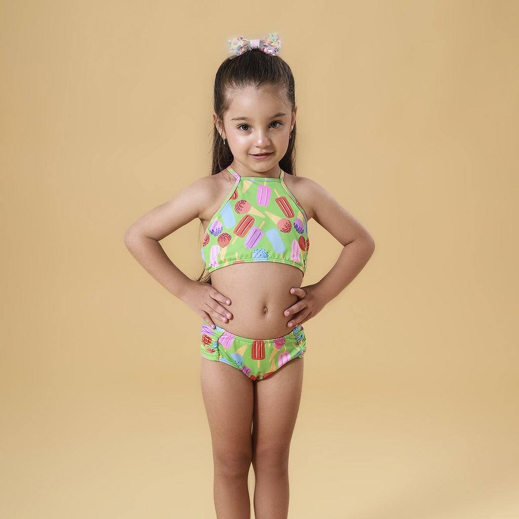Conjunto Infantil Biquíni e Blusa Proteção UV 50+ Gelato - Everly