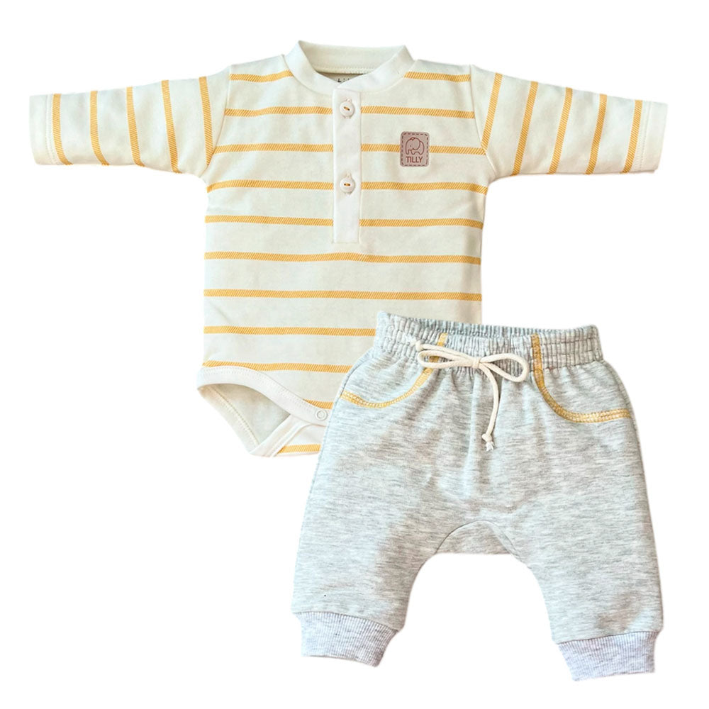 Conjunto Bebê Menino Body e Calça Listrado - Tilly Baby