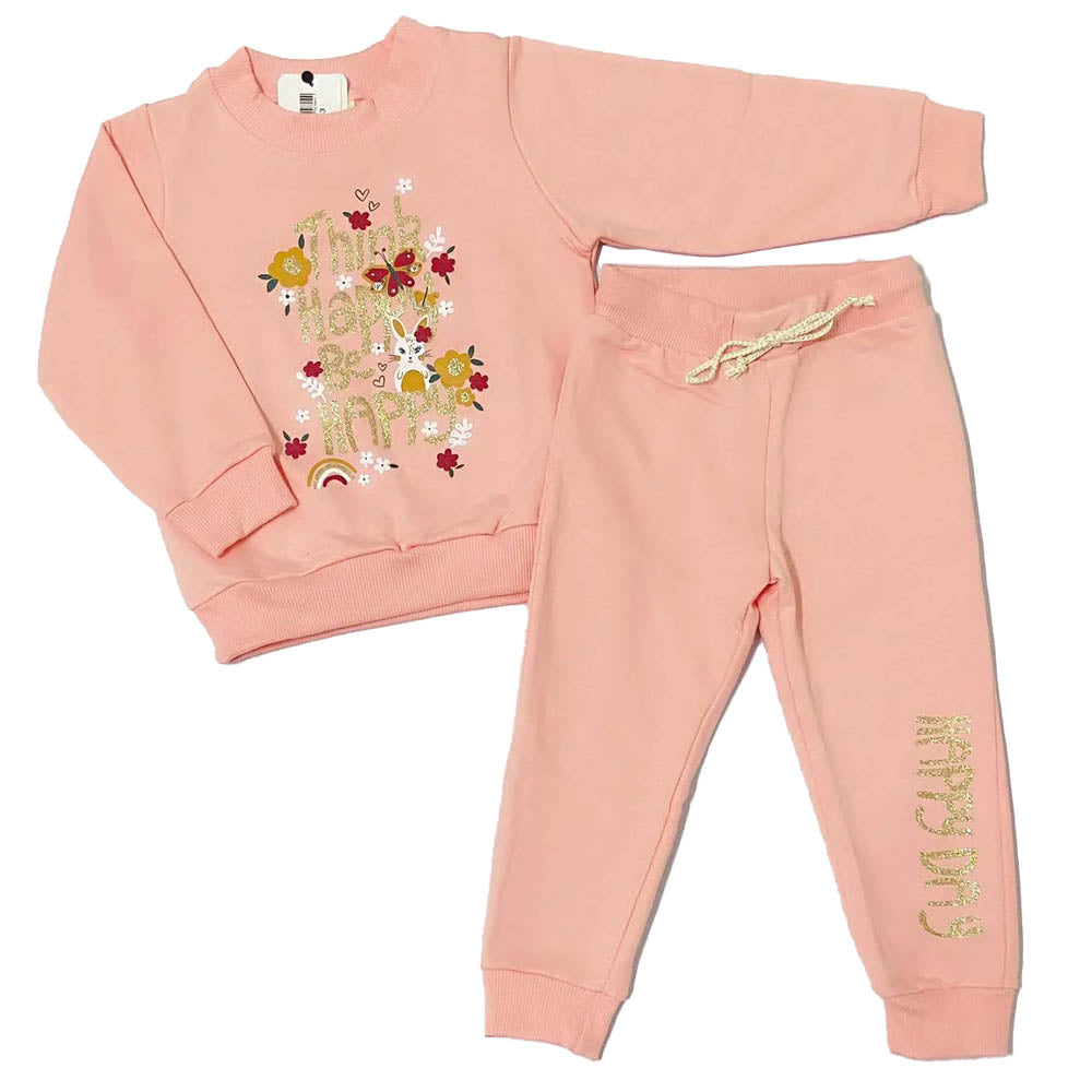 Conjunto Bebê Moletom Peluciado Happy Be Happy - Have Fun