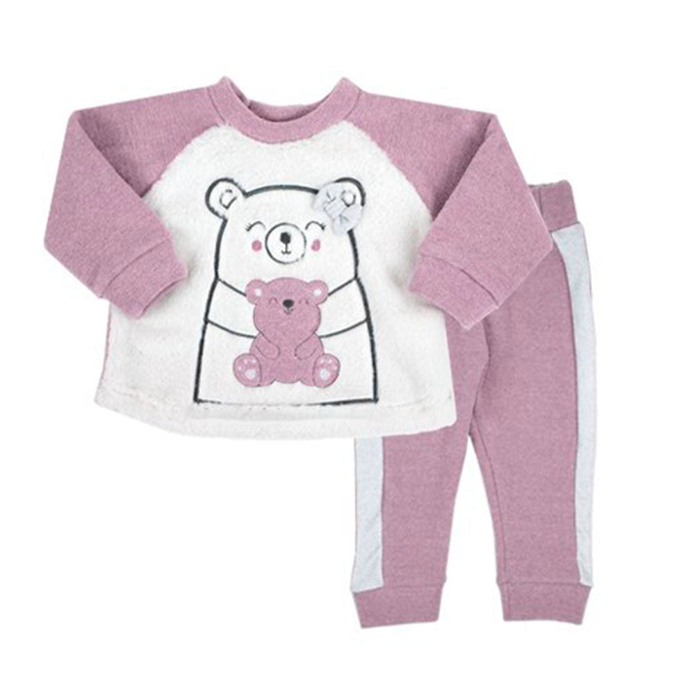 Conjunto Bebê Menina em Soft Glacê Ursinhos - Rosebud