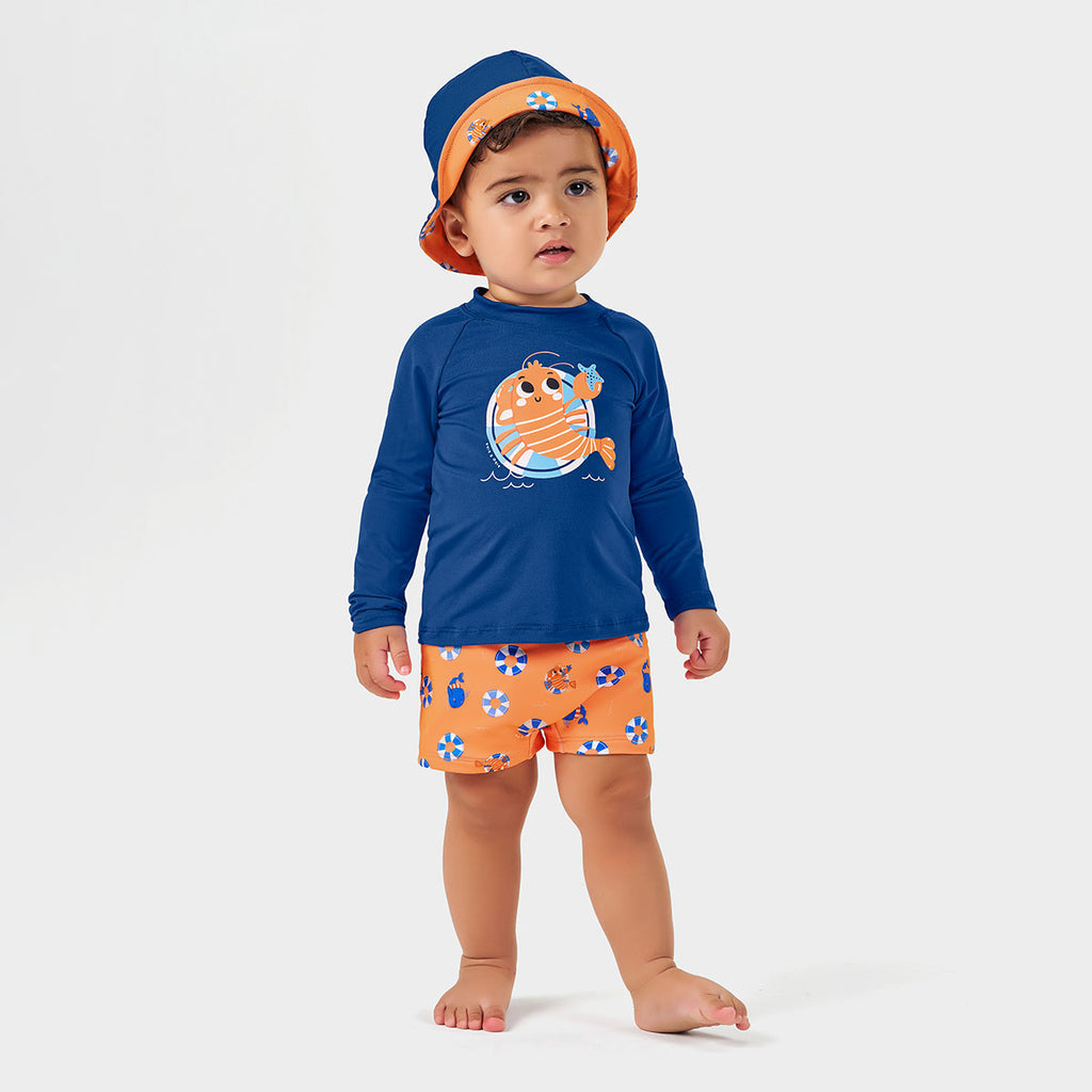 Conjunto Menino Proteção UV 50+ Camiseta e Sunga - Kiko e Kika