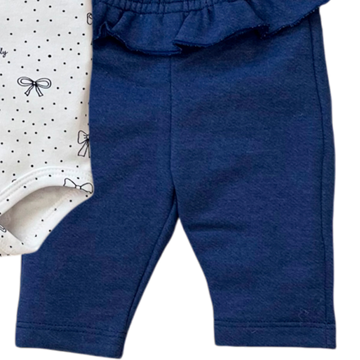 Conjunto Bebê Menina Body Longo e Calça Laços - Tilly Baby