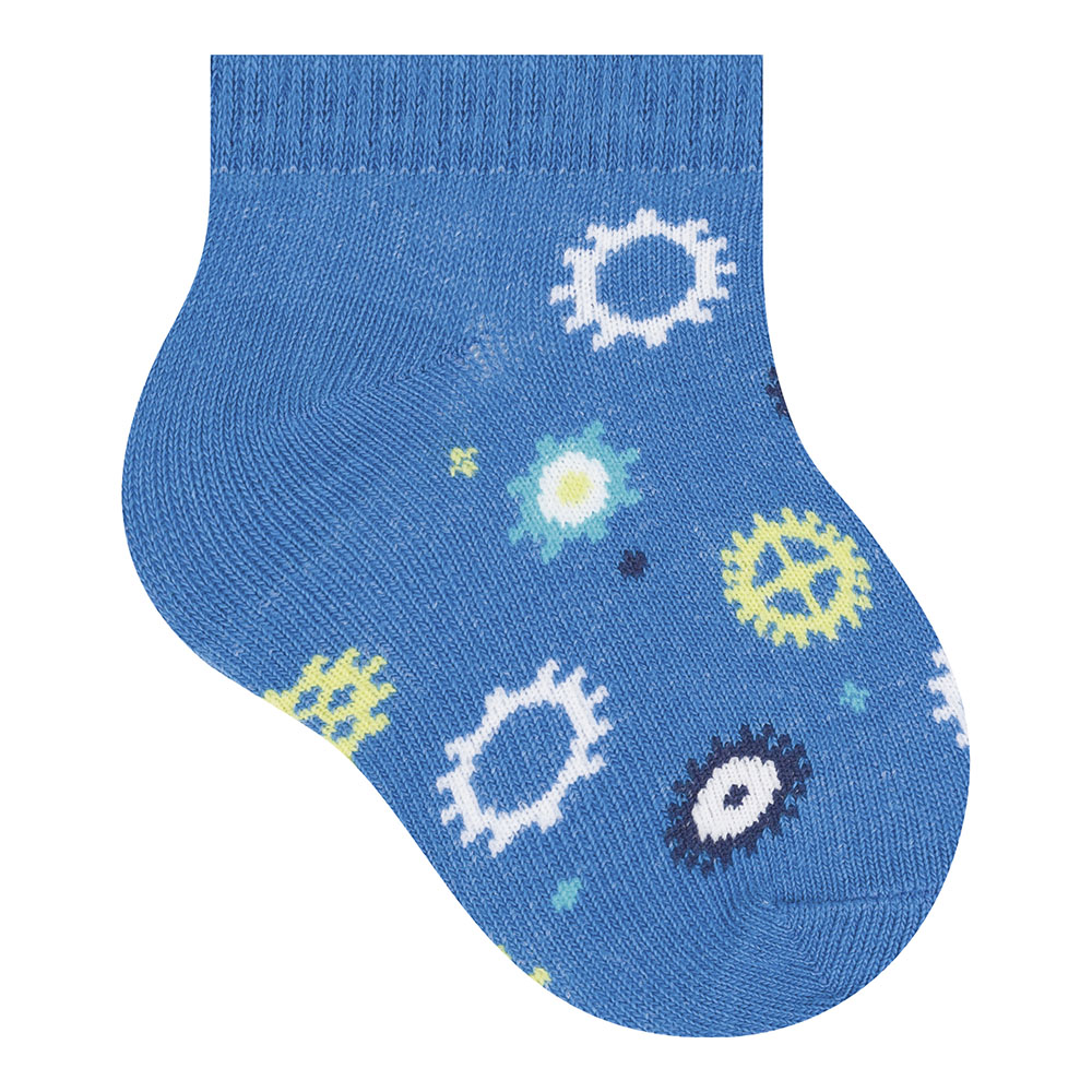 Kit 3 Pares Meia Cano Curto Bebê Menino Robô - Selene