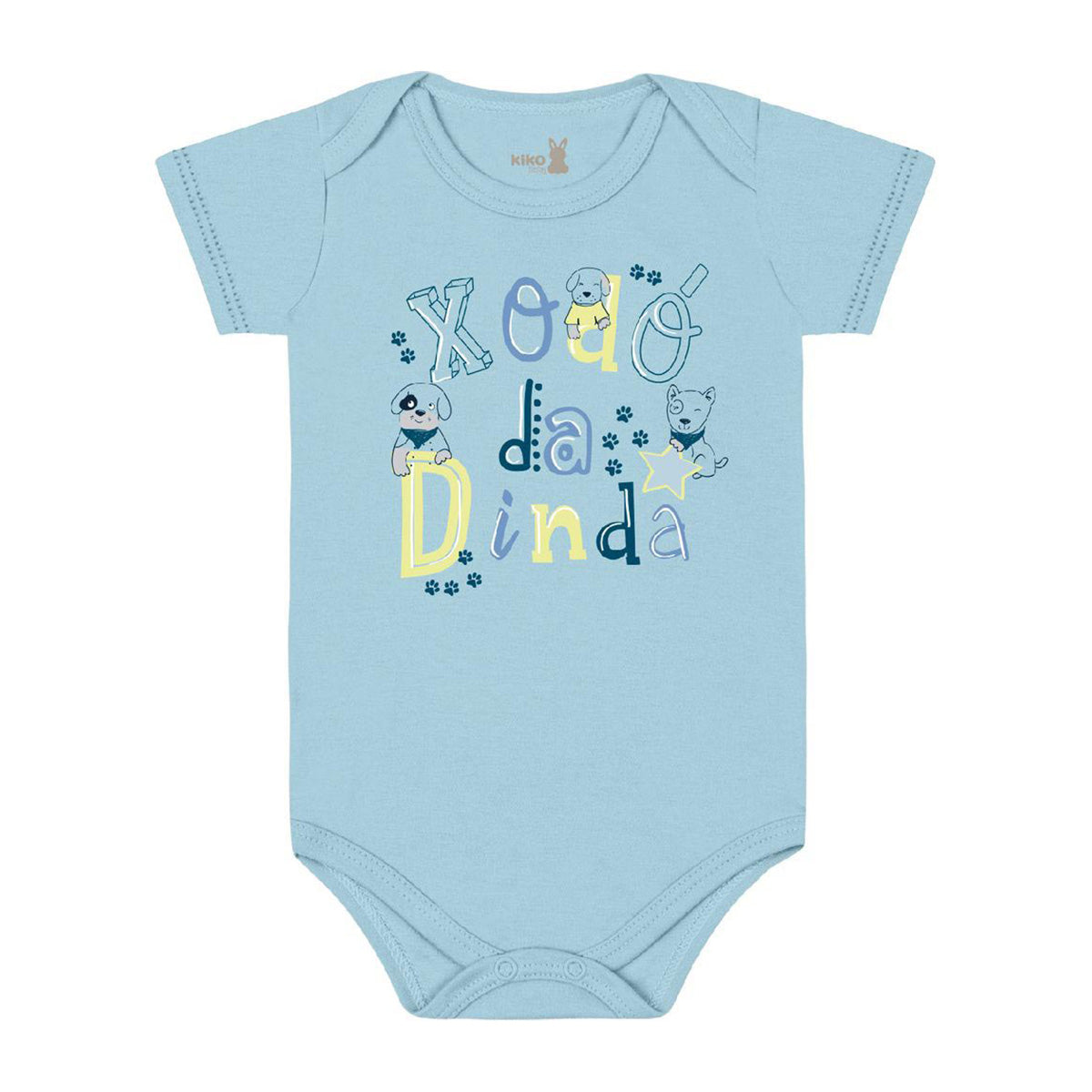 Body Manga Curta Bebê Menino Xodó da Dinda - Kiko Baby