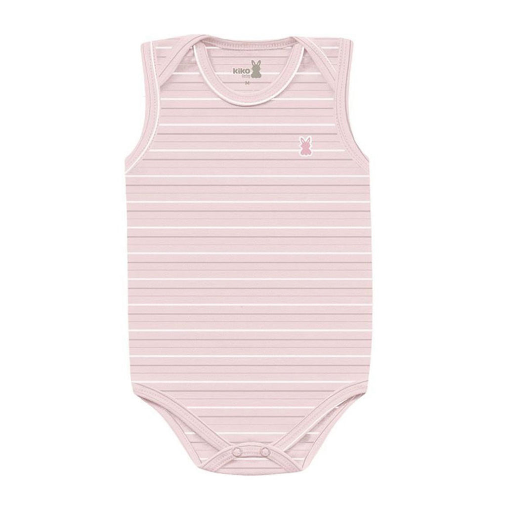 Body Regata Bebê Menina Listrado - Kiko Baby