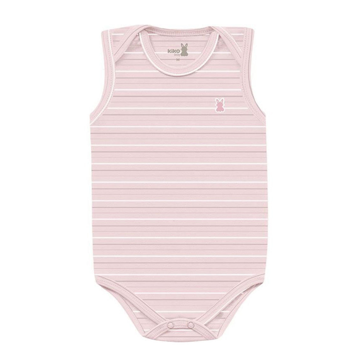 Body Regata Bebê Menina Listrado - Kiko Baby