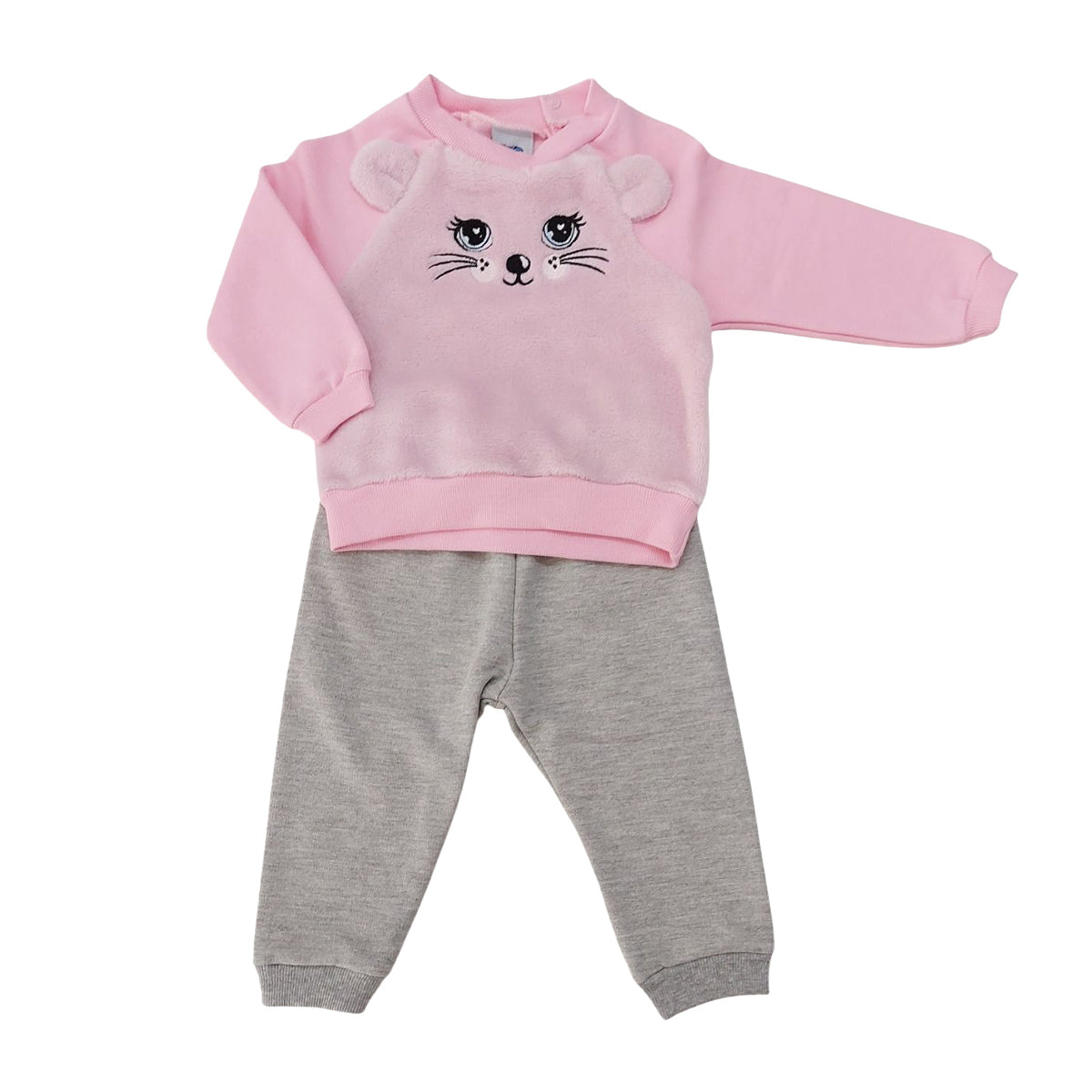 Conjunto Bebê Menina Moletom Peluciado e Fleece - Kiko e Kika