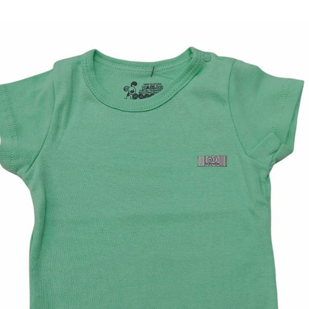 Body Manga Curta Bebê Unissex Liso Verde - Have Fun