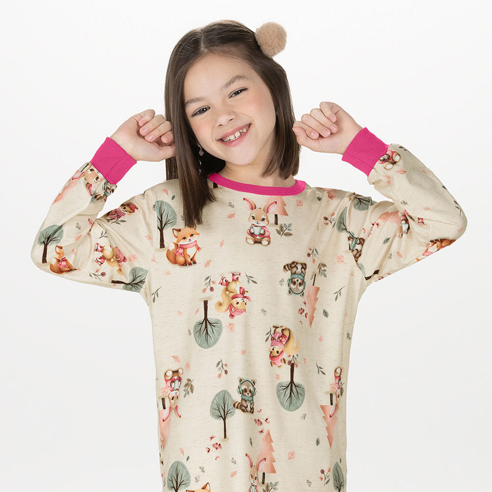 Pijama Infantil Menina Malha Modelli Amigas - Alakazoo