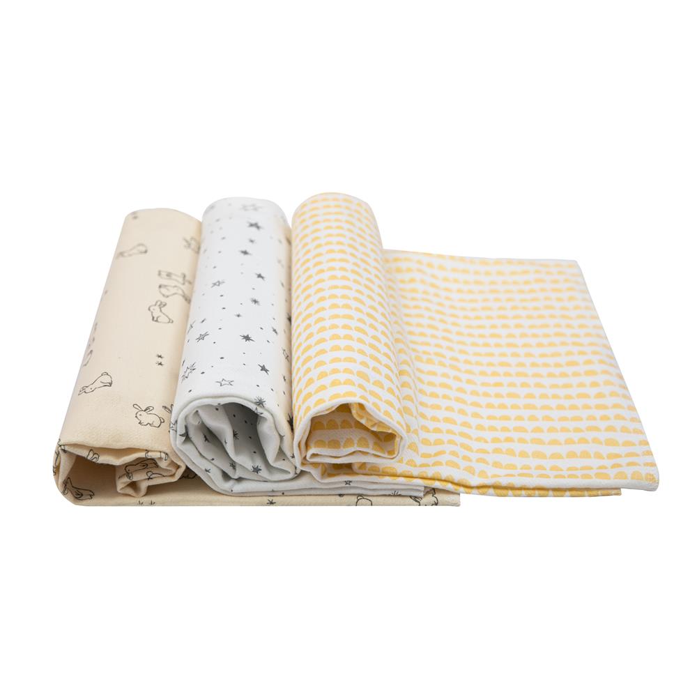 Cueiro Flanelado Estampado 1,0Mx80CM C/3 UN Coelho - Papi