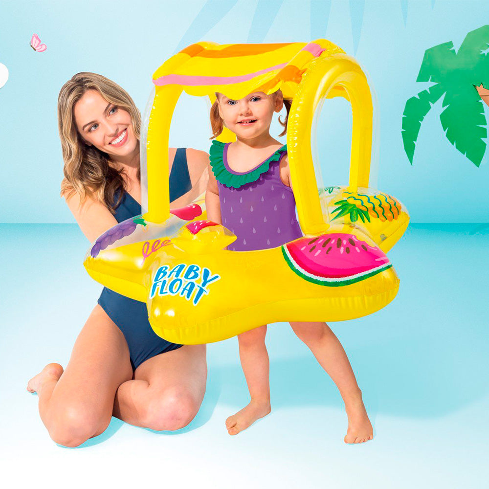 Boia Baby Bote Inflável Kiddie Com Cobertura Frutas - Intex
