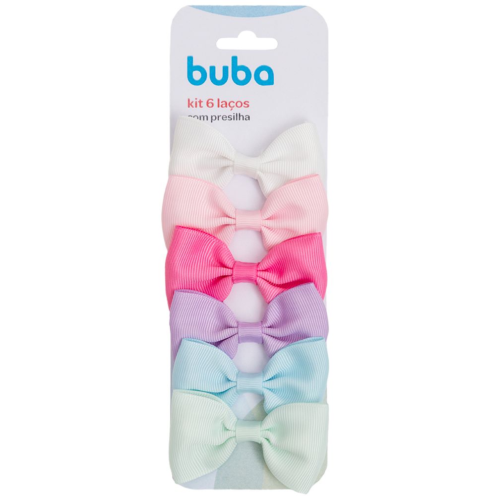 Kit 6 Laços Com Presilha Bebê - Buba