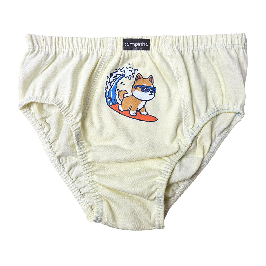 Kit C/3 Cuecas Slip Infantil Estampas Sortidas - Tampinha